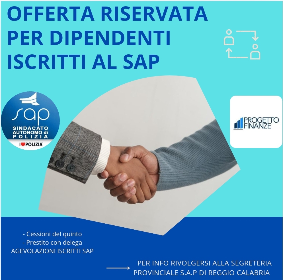 Convenzione Progetto Finanze per l’erogazione di servizi finanziari in favore degli iscritti SAP